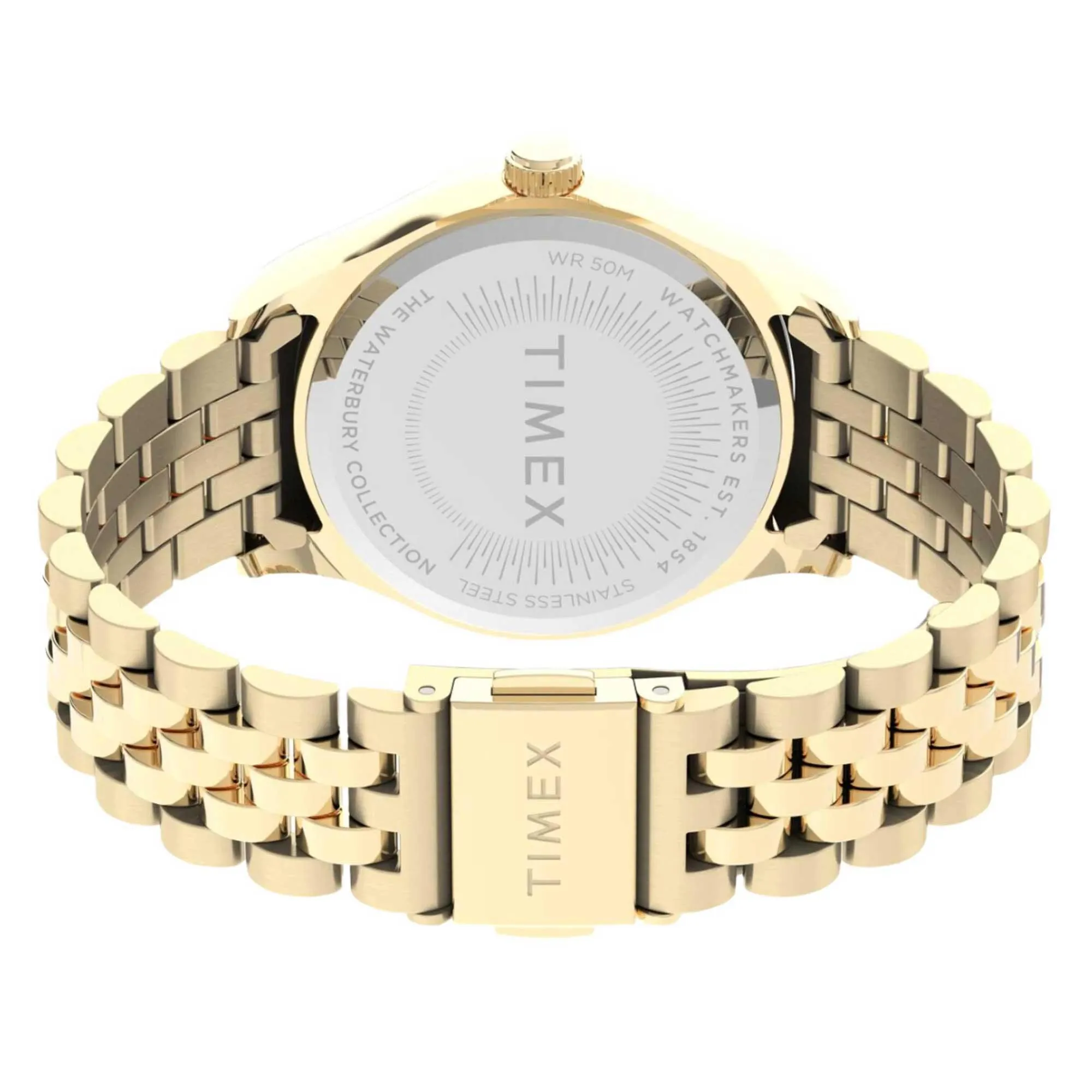 Timex Women's Quartz Watch - Waterbury Legacy Orange Dial Steel Bracelet | TW2V31800VQ