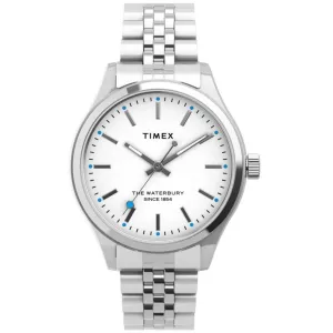Timex Women's Quartz Watch - Waterbury White Dial Silver Tone Bracelet | TW2U23400VQ