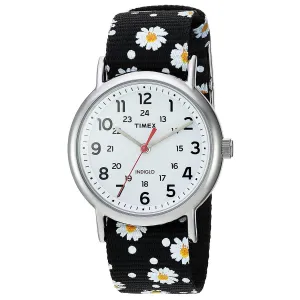 Timex Women's Quartz Watch - Weekender White Dial Nylon Strap | TW2R24100