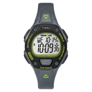 Timex Women's Strap Watch - Ironman Classic Chronograph Alarm Grey Resin | TW5M14000JV