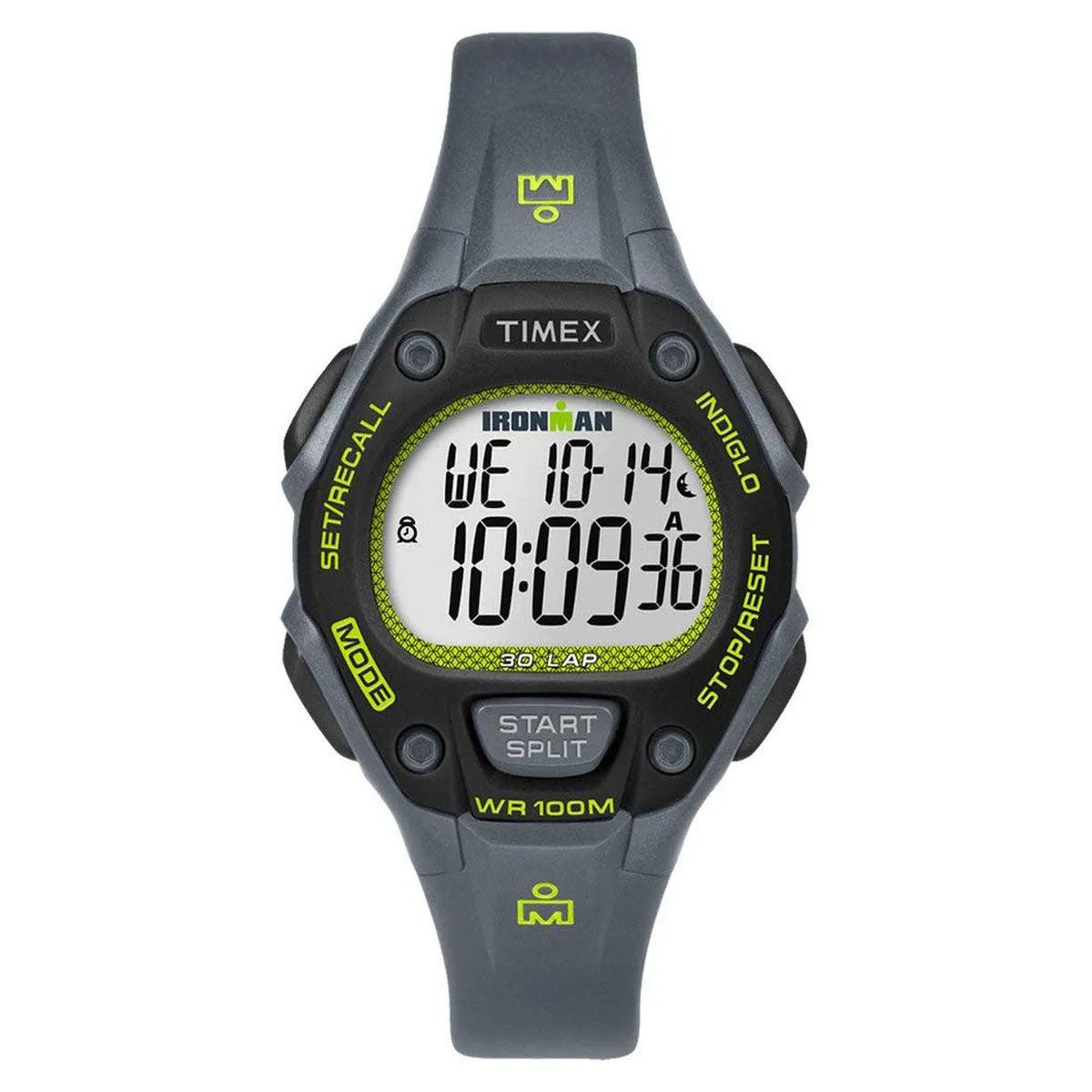 Timex Women's Strap Watch - Ironman Classic Chronograph Alarm Grey Resin | TW5M14000JV