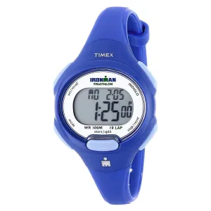 Timex women's Strap Watch - Ironman Essential Chronograph Orient Blue Resin | T5K784JV
