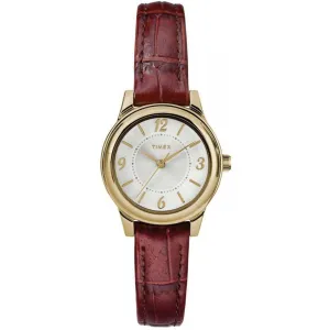 Timex Women's Watch - Core Quartz Silver Dial Brown Leather Strap | TW2R85800