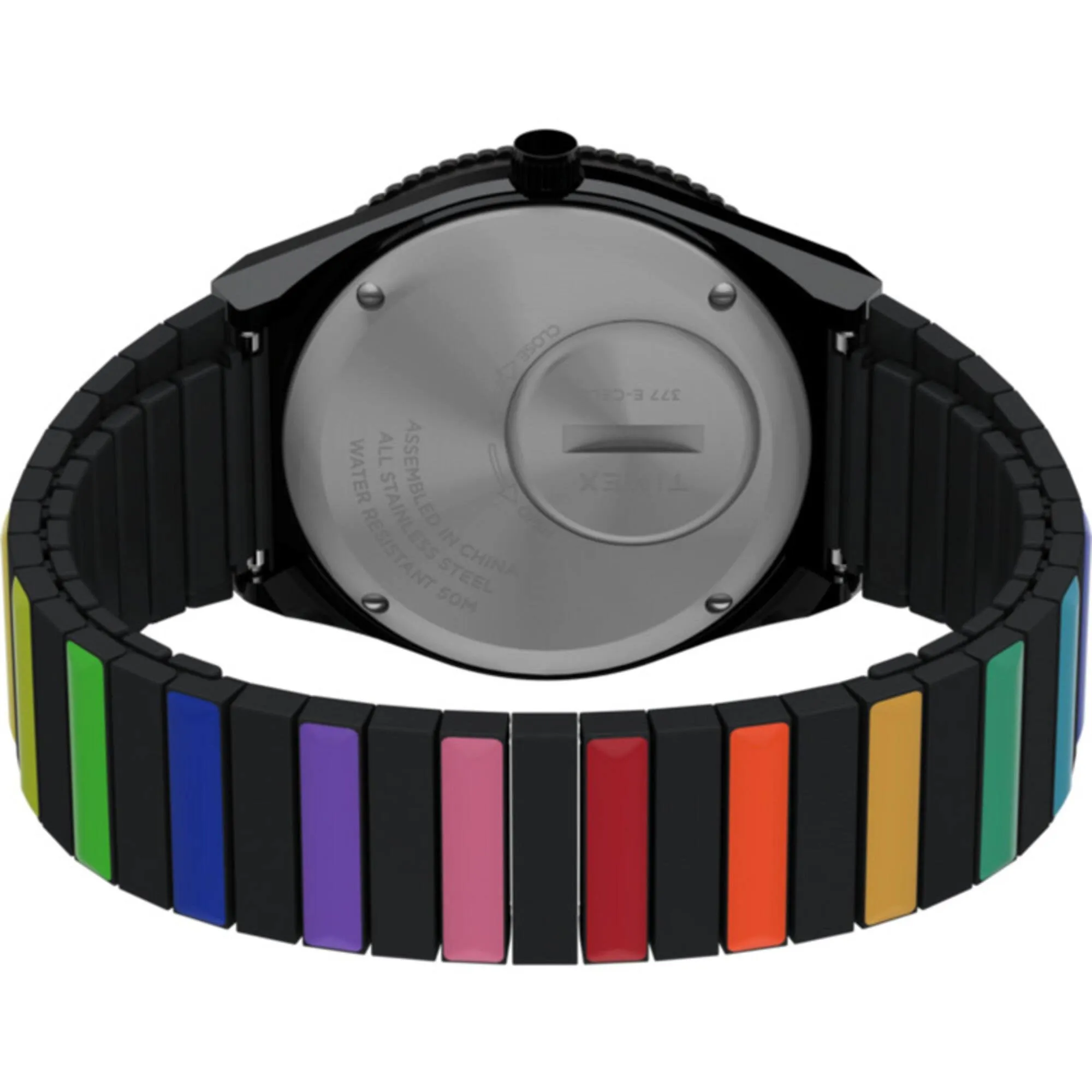 Timex Women's Watch - Q Date Display Black Dial Steel Expansion Band | TW2V65900VQ
