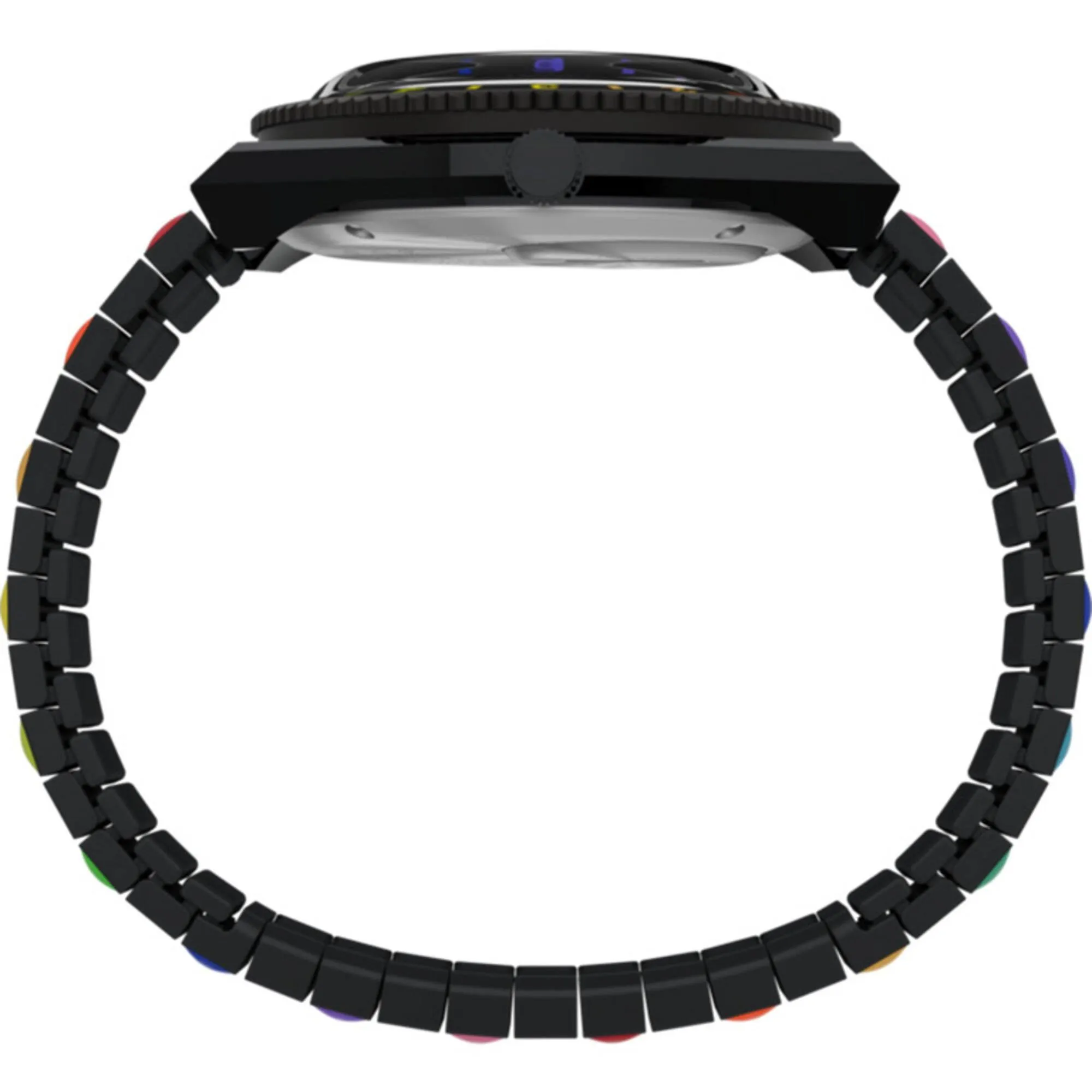 Timex Women's Watch - Q Date Display Black Dial Steel Expansion Band | TW2V65900VQ