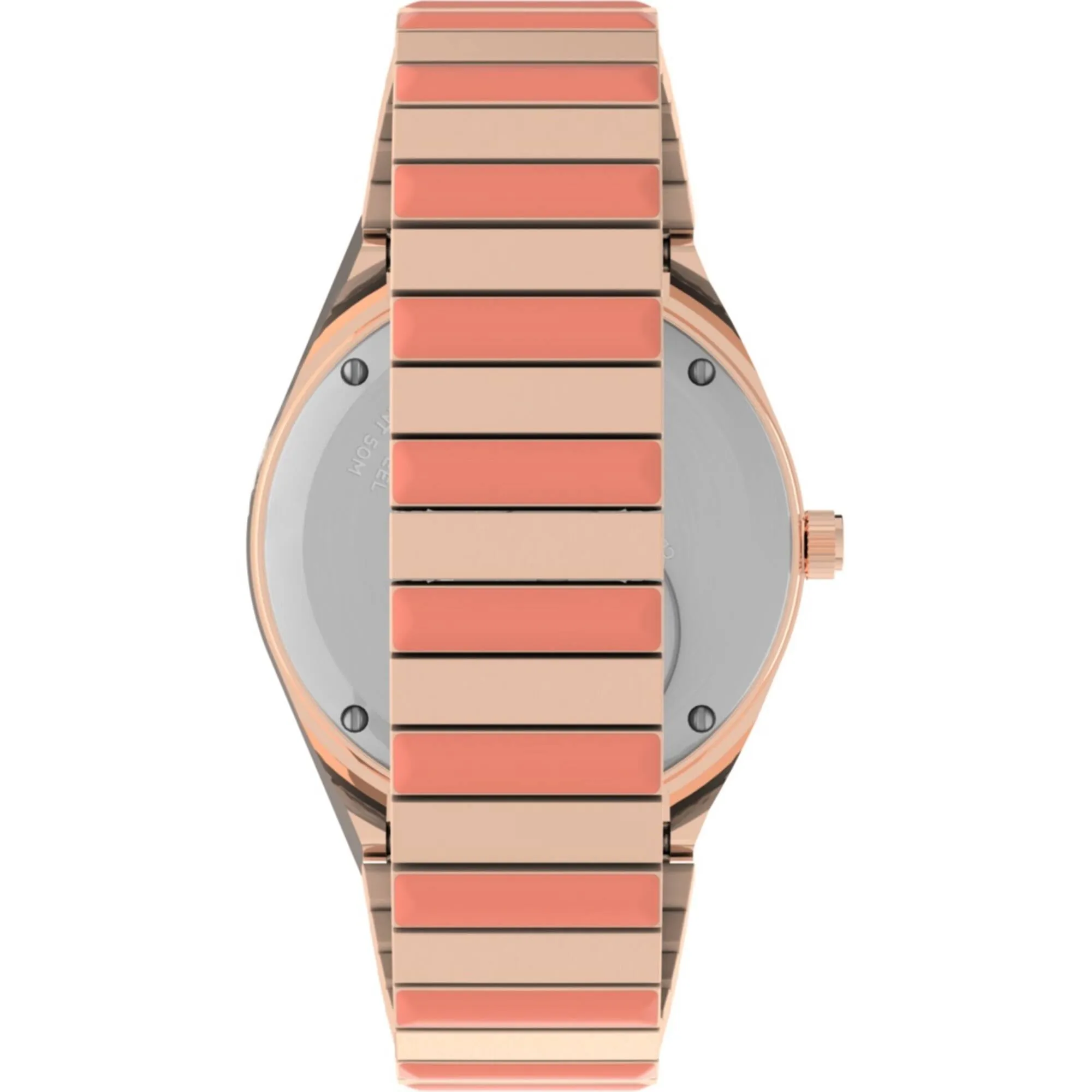 Timex Women's Watch - Q Malibu Rotating Bezel Pink Dial Expansion Bracelet | TW2V38600