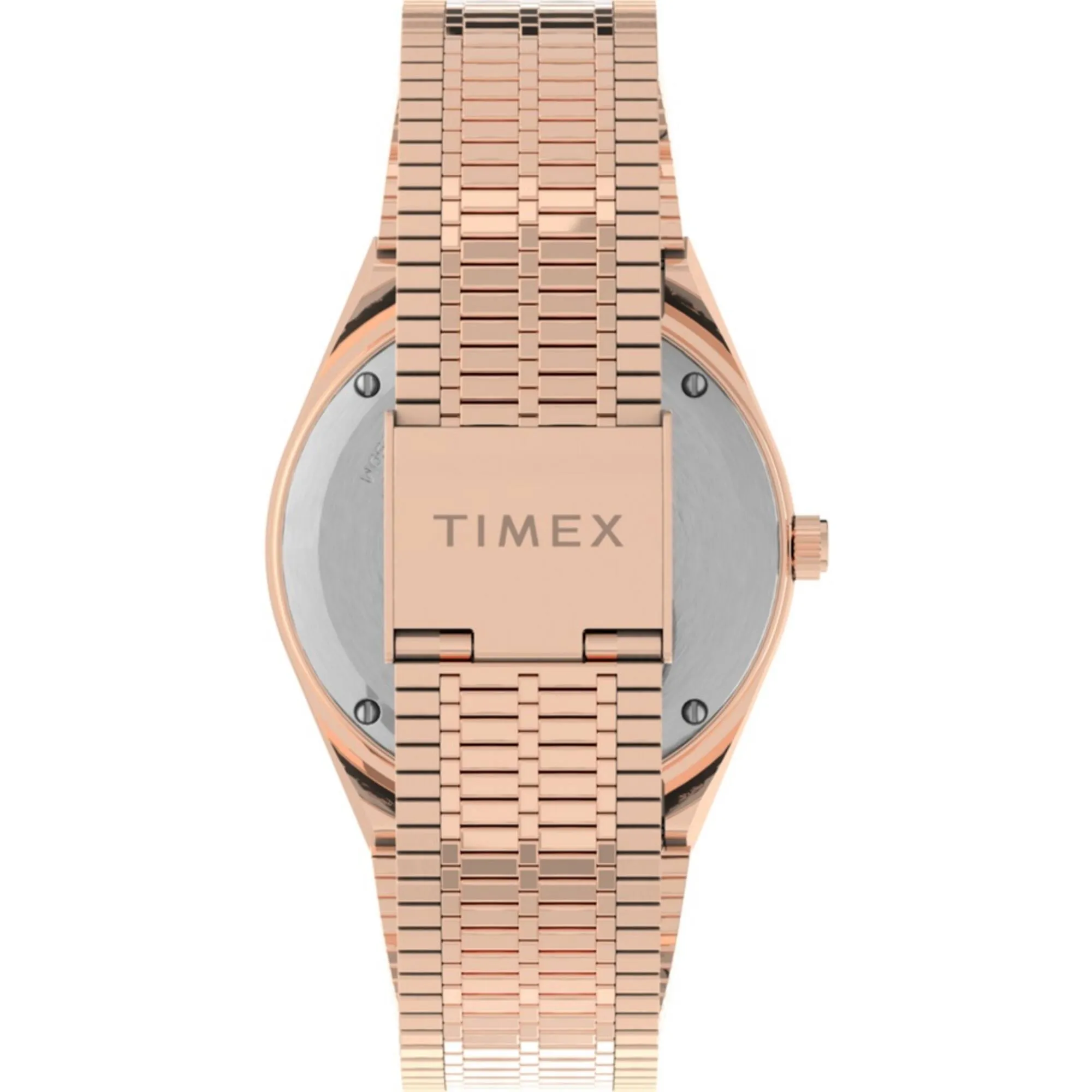 Timex Women's Watch - Q Quartz Cream Dial Rose Gold Steel Bracelet | TW2U95700
