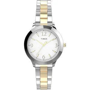 Timex Women's Watch - Quartz Silver Tone Dial Two Tone Steel Bracelet | TW2V35900