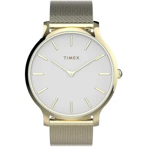 Timex Women's Watch Transcend Quartz White Dial Mesh Bracelet TW2T74100VQ