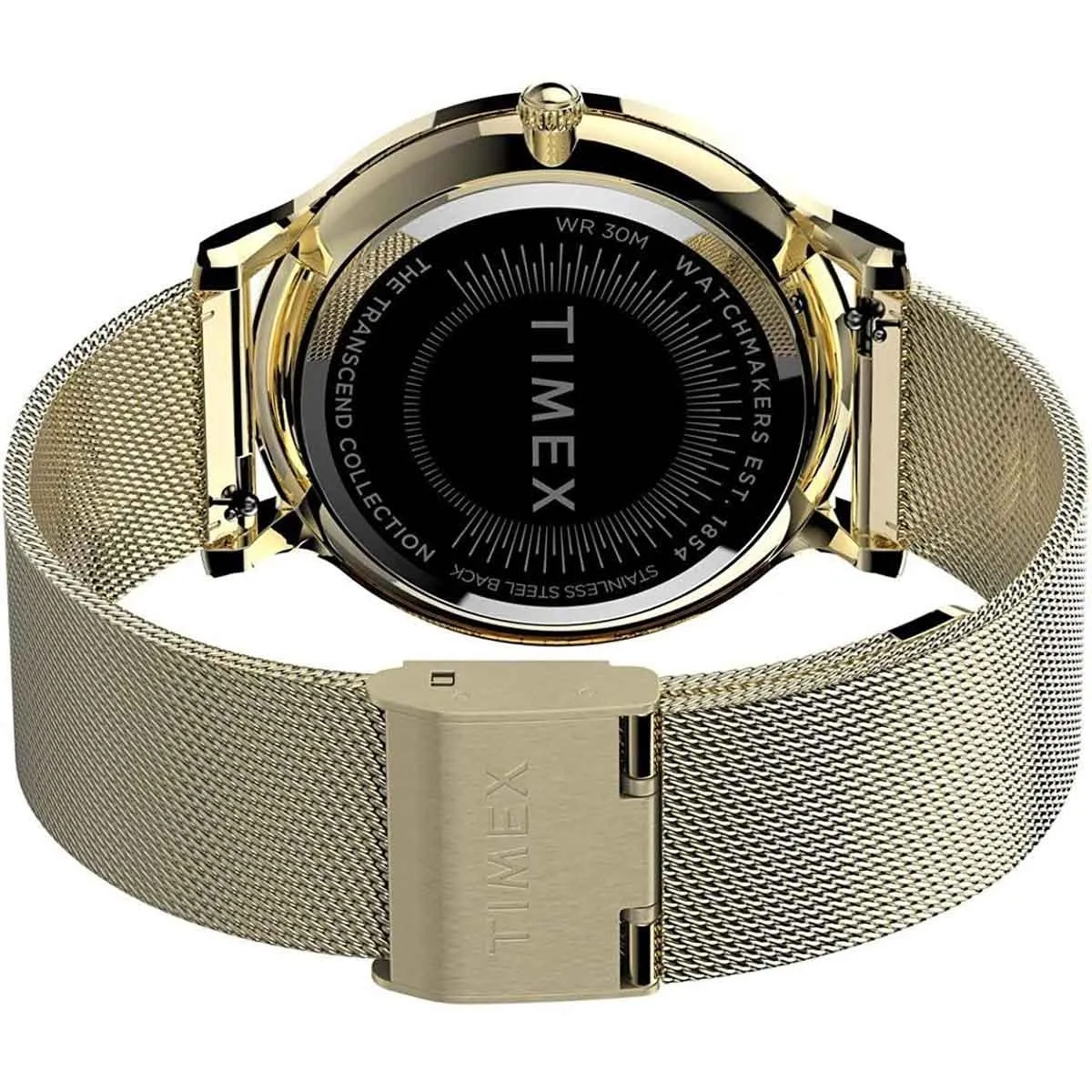 Timex Women's Watch Transcend Quartz White Dial Mesh Bracelet TW2T74100VQ