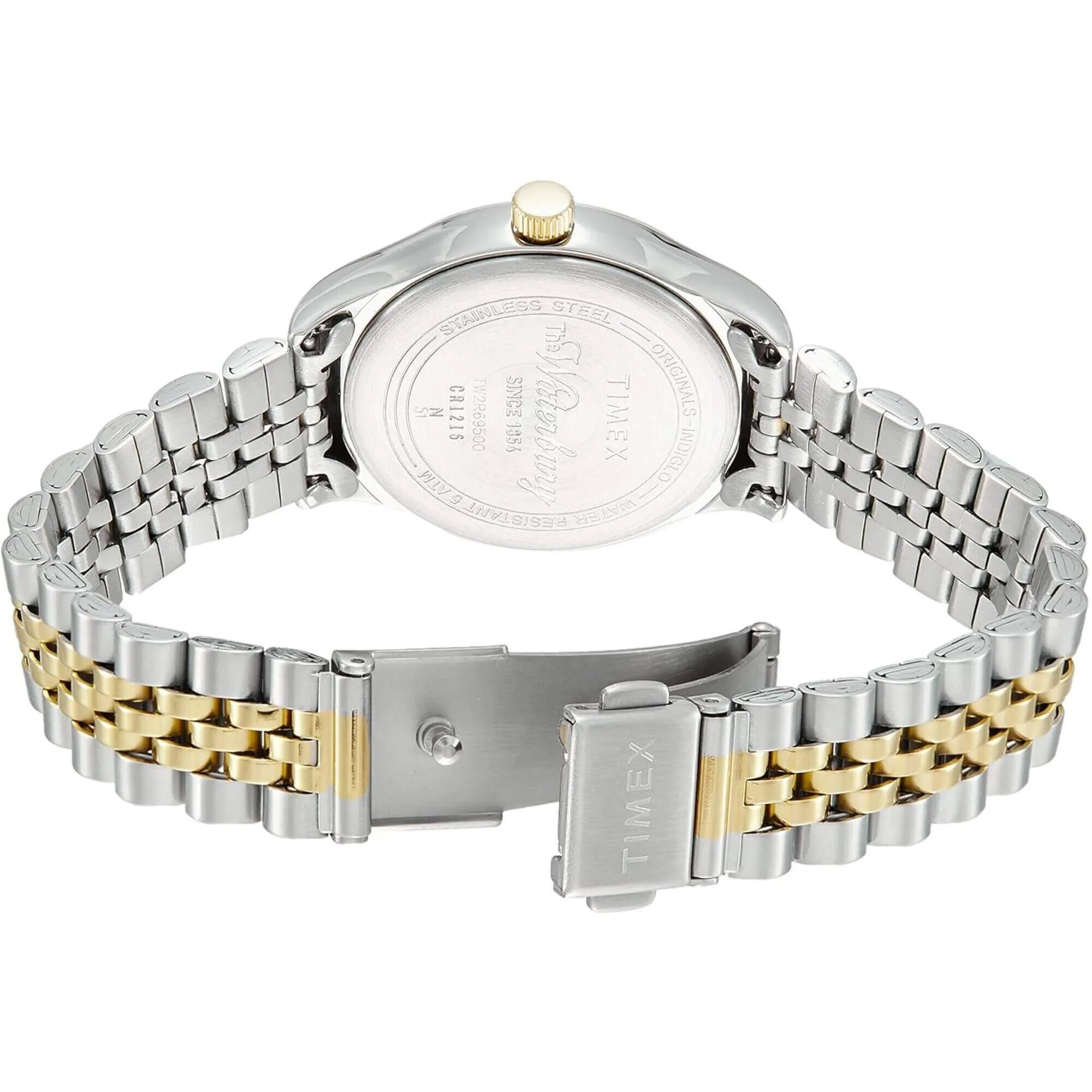 Timex Women's Watch - Waterbury Quartz White Dial Two Tone Bracelet | TW2R69500VQ