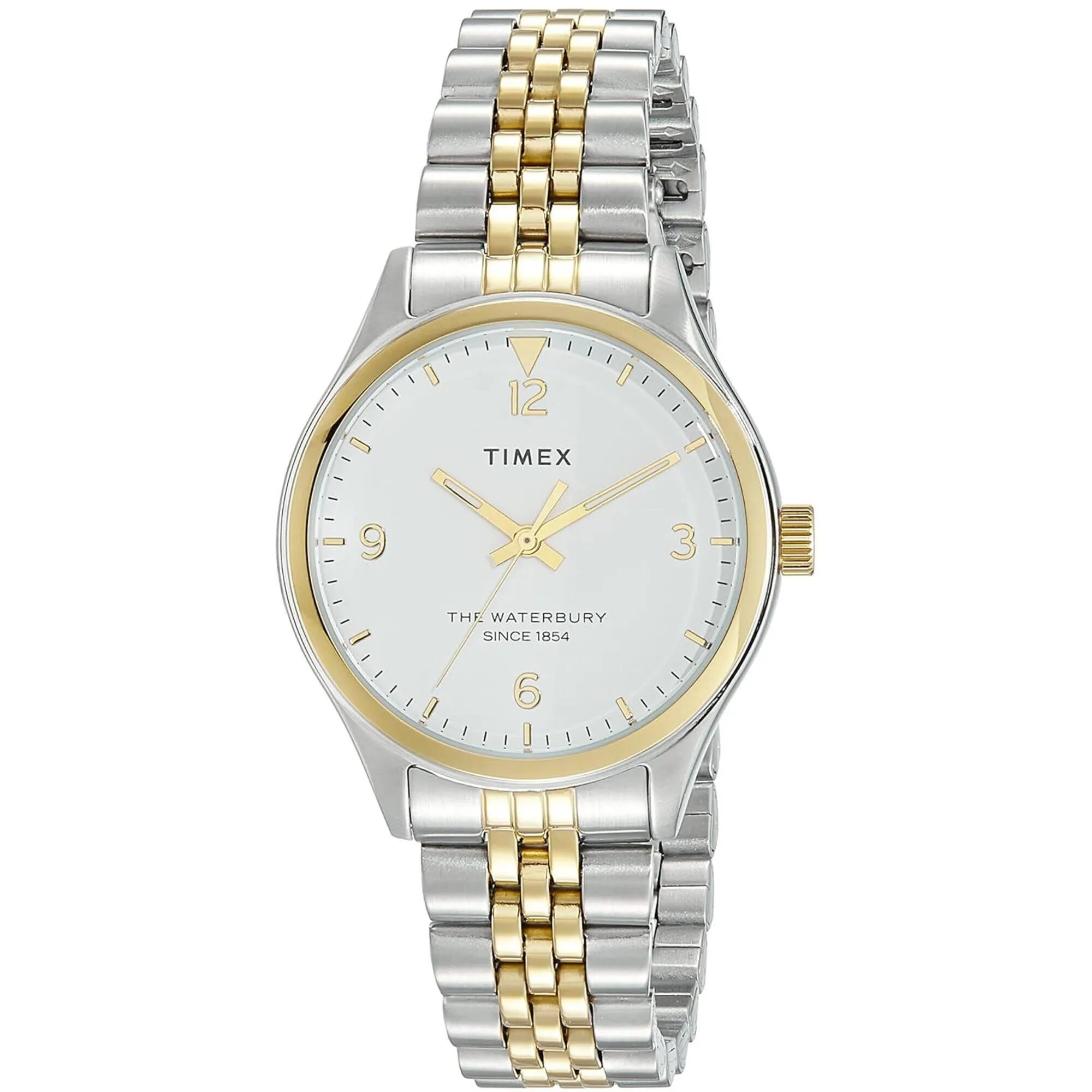 Timex Women's Watch - Waterbury Quartz White Dial Two Tone Bracelet | TW2R69500VQ
