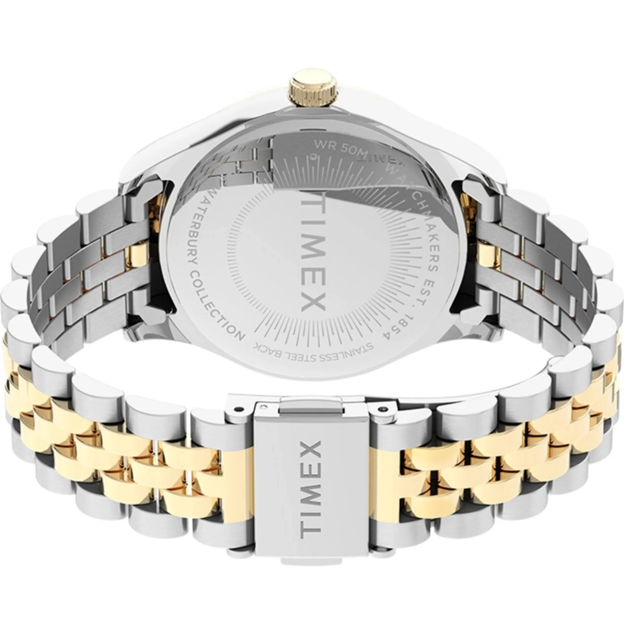 Timex Women's Watch - Waterbury White Dial Two Tone Steel Bracelet | TW2U53900VQ