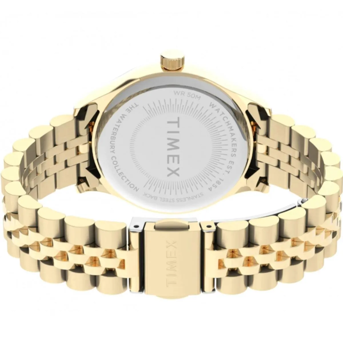 Timex Women's Watch - Waterbury White Dial Yellow Gold Bracelet | TW2T74800VQ