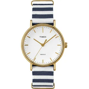 Timex Women's Watch - Weekender Fairfield Blue and White Nylon Strap | TW2P91900