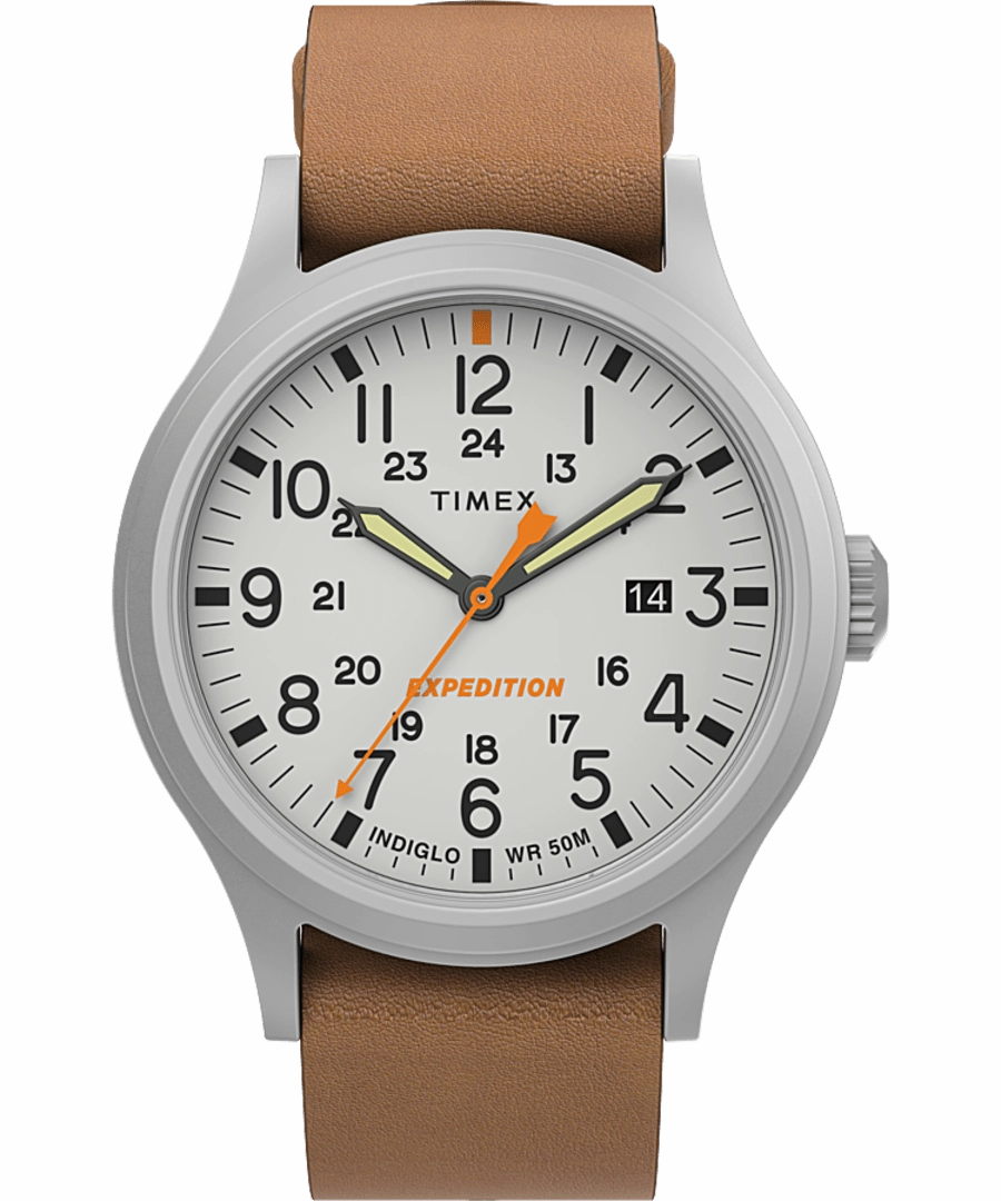 Timex Expedition? Sierra 40mm Leather Strap Watch TW2V07600