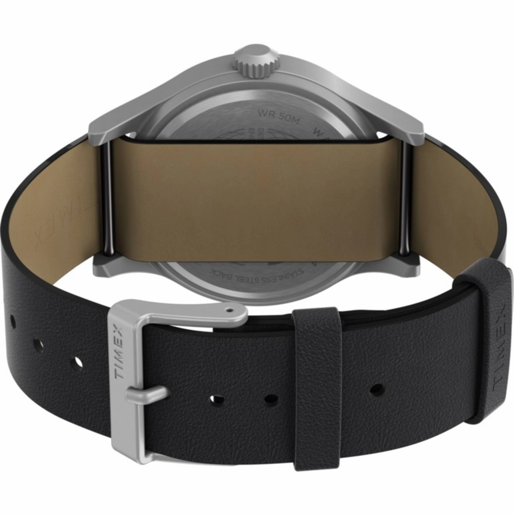 Timex Men's Quartz Watch - Expedition Sierra Black Dial Leather Strap | TW2V07500
