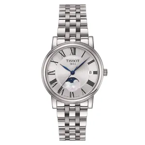 TISSOT CARSON MOONPHASE SWISS QUARTZ STAINLESS STEEL WOMEN'S WATCH T1222231103300