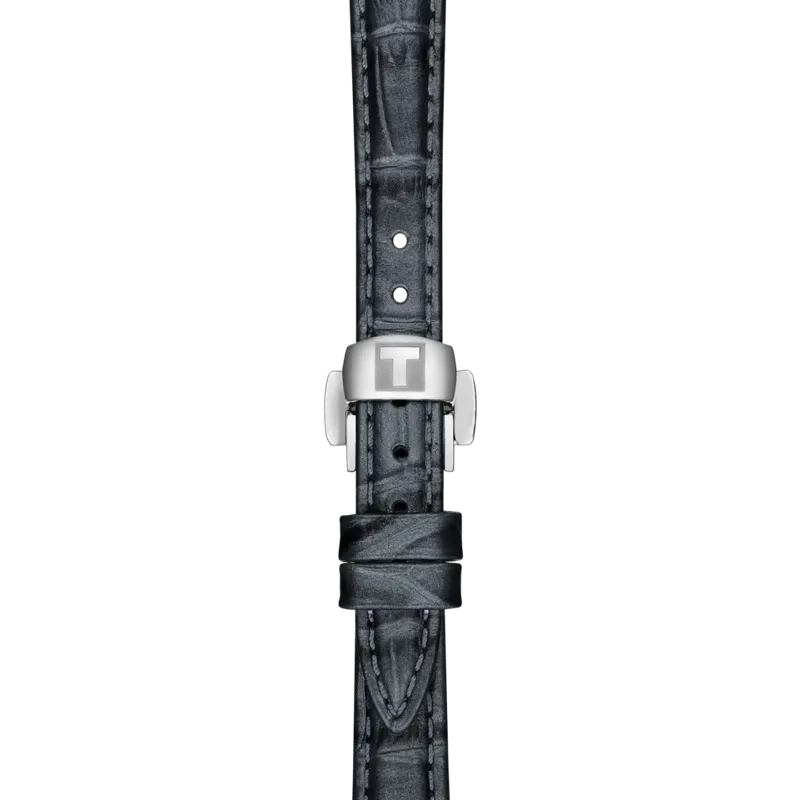 TISSOT DESIR BLACK DIAL BLACK SLIM LEATHER STRAP WATCH T1520101603800