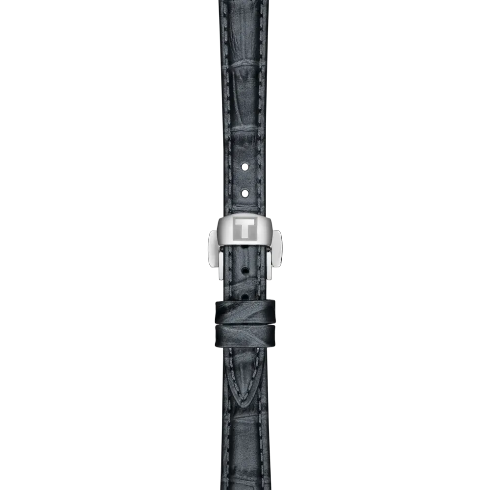 TISSOT DESIR BLACK DIAL BLACK SLIM LEATHER STRAP WATCH T1520101603800