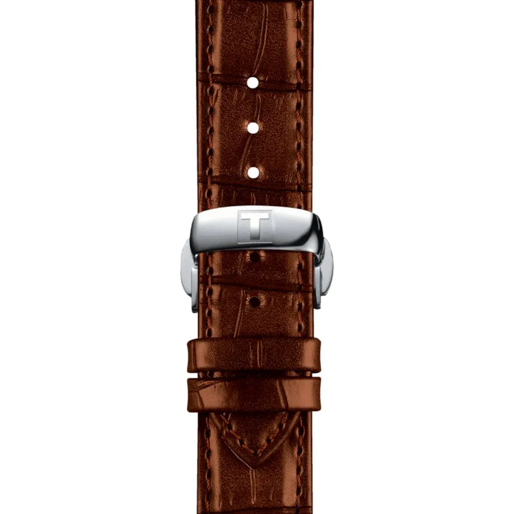 TISSOT LE LOCLE POWERMATIC 80 BROWN LEATHER MEN WATCH T0064071603301