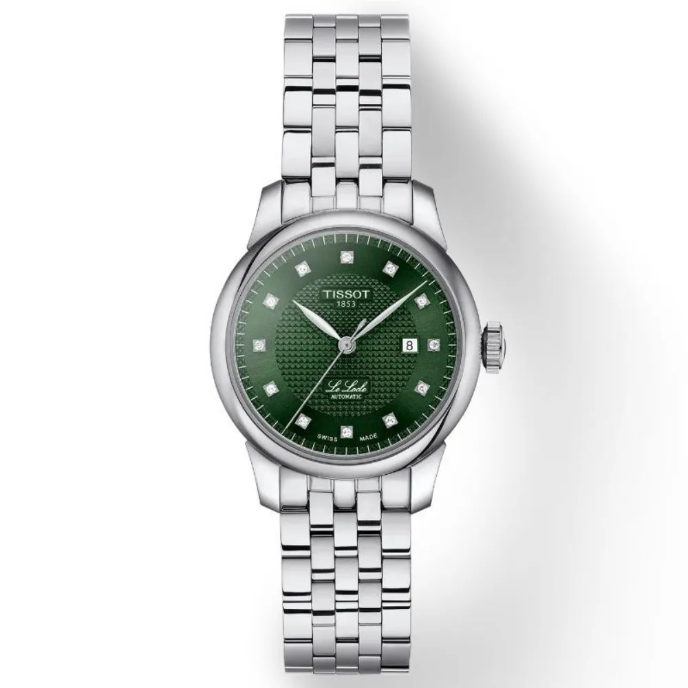 TISSOT LE LOCLE T0062071109600 29mm GREEN DIAL AUTOMATIC LADIES' WATCH