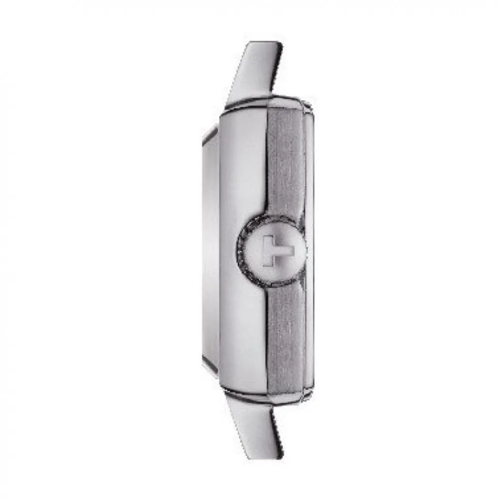 Tissot Lovely Square Blue Dial Silver Stainless Steel Strap Women Watch T0581091104101