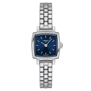 Tissot Lovely Square Blue Dial Silver Stainless Steel Strap Women Watch T0581091104101