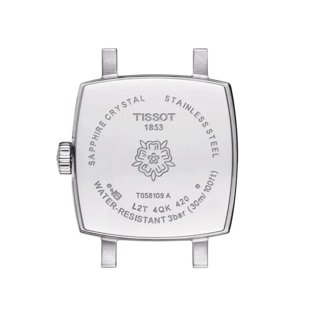 Tissot Lovely Square Blue Dial Silver Stainless Steel Strap Women Watch T0581091104101
