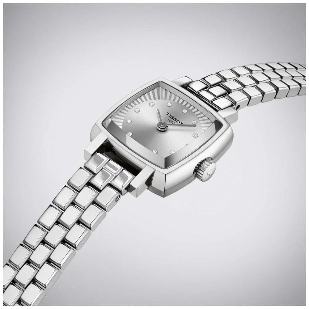 Tissot Lovely Square Silver Dial & Stainless Steel Strap Men Watch T0581091103601