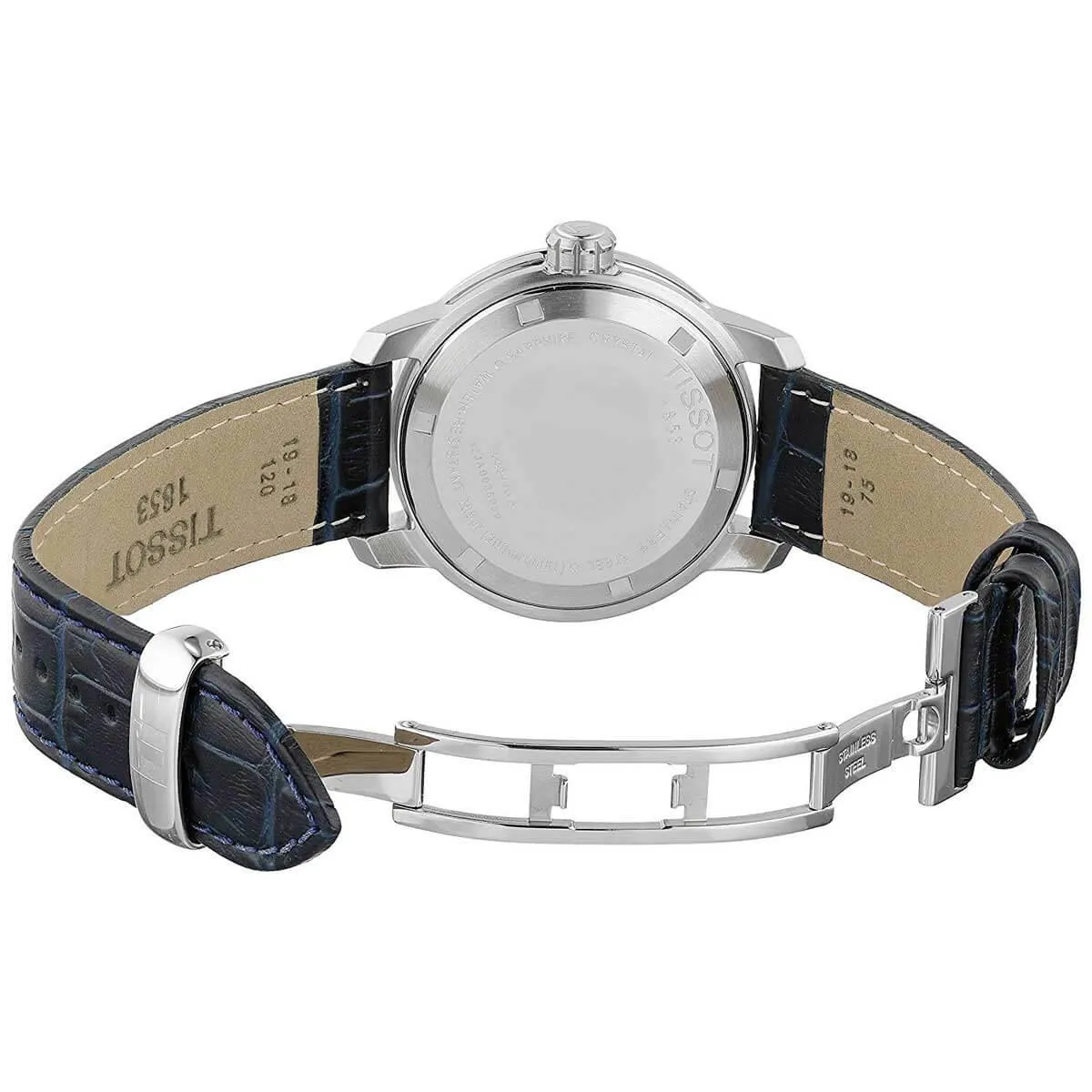 Tissot Men's Quartz Watch - PRC 200 Blue Dial Leather Strap | T0554101604700