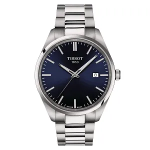 Tissot PR 100 Blue Dial Silver Stainless Steel Strap Men Watch T1504101104100