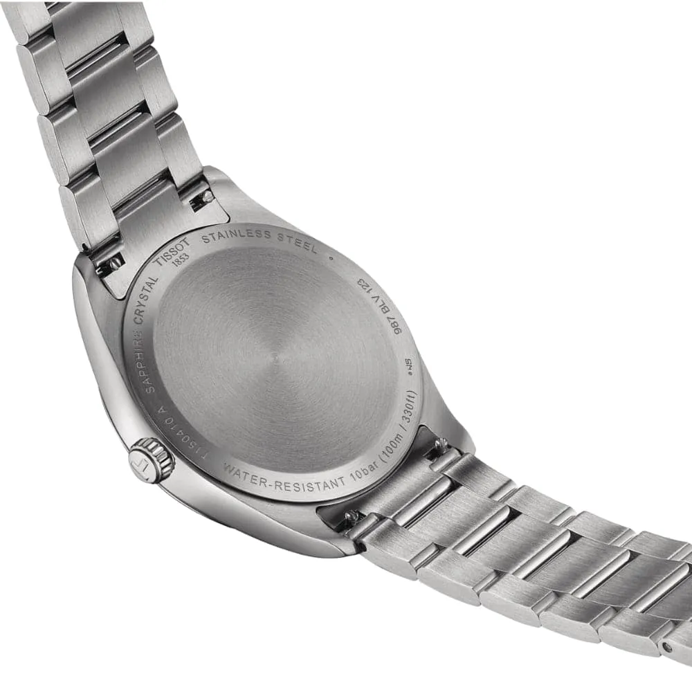 Tissot PR 100 Blue Dial Silver Stainless Steel Strap Men Watch T1504101104100