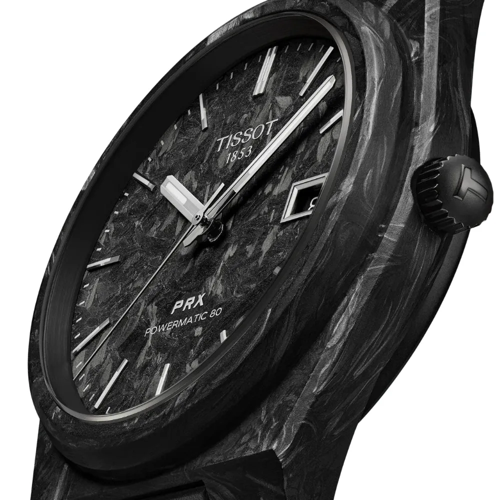 Tissot PRX Black Rubber Strap Men Watch T1379079720100