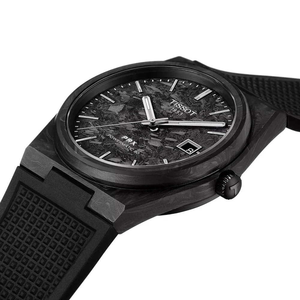 Tissot PRX Black Rubber Strap Men Watch T1379079720100