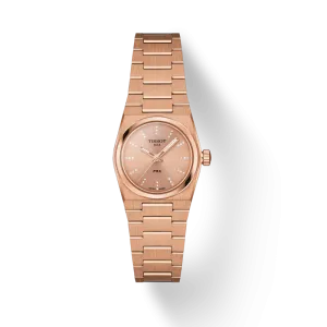 TISSOT PRX T1370103350600 25mm CARNATION GOLD STEEL WATCH