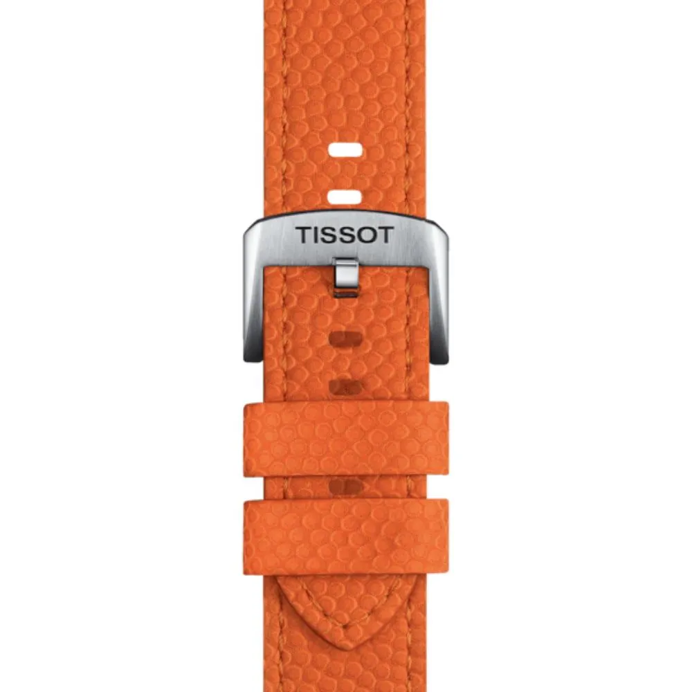 Tissot Seastar Wilson WNBA Collection Black Dial Orange Leather Strap Unisex Watch T1208071705100