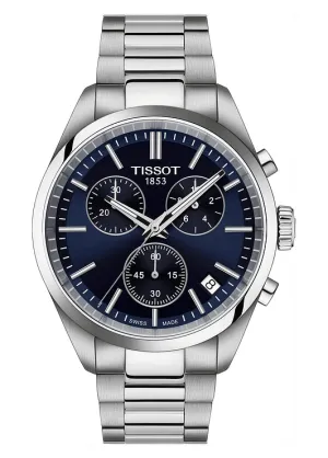 TISSOT SWISS PR100 CHRONOGRAPH T-CLASSIC BLUE DIAL T150-417-11-041-00