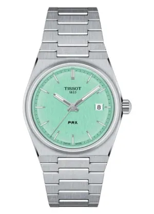 TISSOT SWISS PRX T CLASSIC 35MM LIGHT GREEN DIAL STAINLESS T137-210-11-091-00
