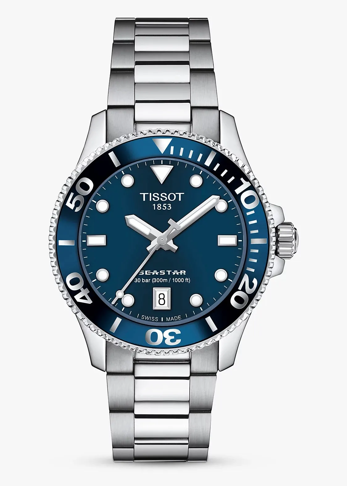 TISSOT SWISS SEA STAR T-SPORT 1000 BLUE STAINLESS STEEL T120-210-11-041-00
