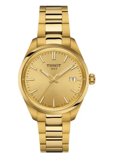 TISSOT SWISS T-CLASSIC PR100 GOLD BRACELET CHAMPAGNE DIAL T150-210-33-021-00
