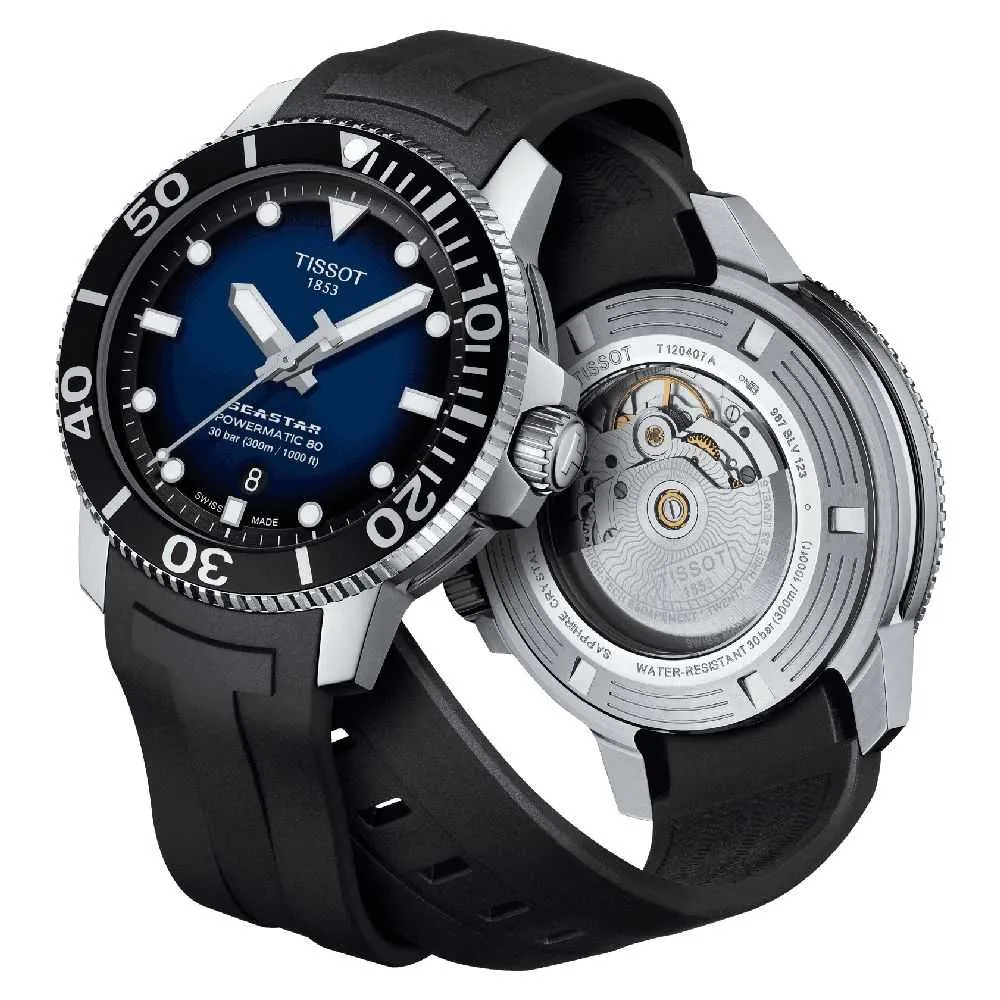 TISSOT T1204071704100 SEASTAR 1000 POWERMATIC 80 MEN'S WATCH