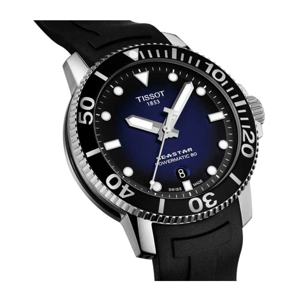TISSOT T1204071704100 SEASTAR 1000 POWERMATIC 80 MEN'S WATCH