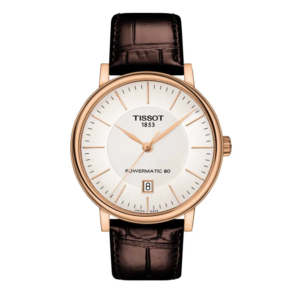 TISSOT T1224073603100 CARSON POWERMATIC 80 MEN'S WATCH