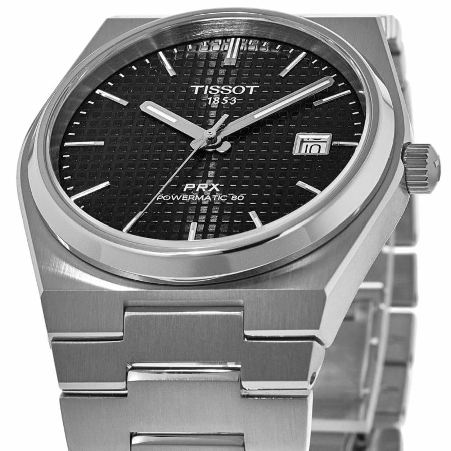 Tissot PRX Powermatic 80 Black Dial Steel Men's Watch