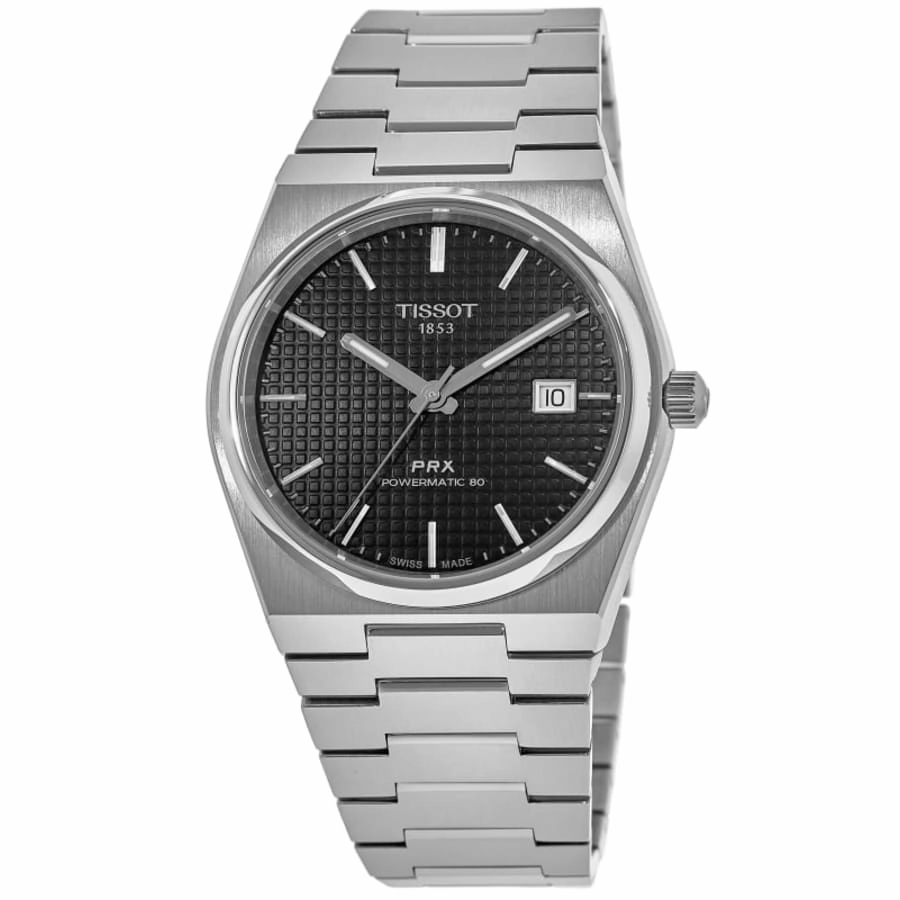 Tissot PRX Powermatic 80 Black Dial Steel Men's Watch