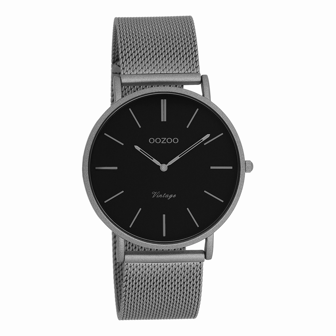 Titanium OOZOO watch with metal mesh bracelet - C9929