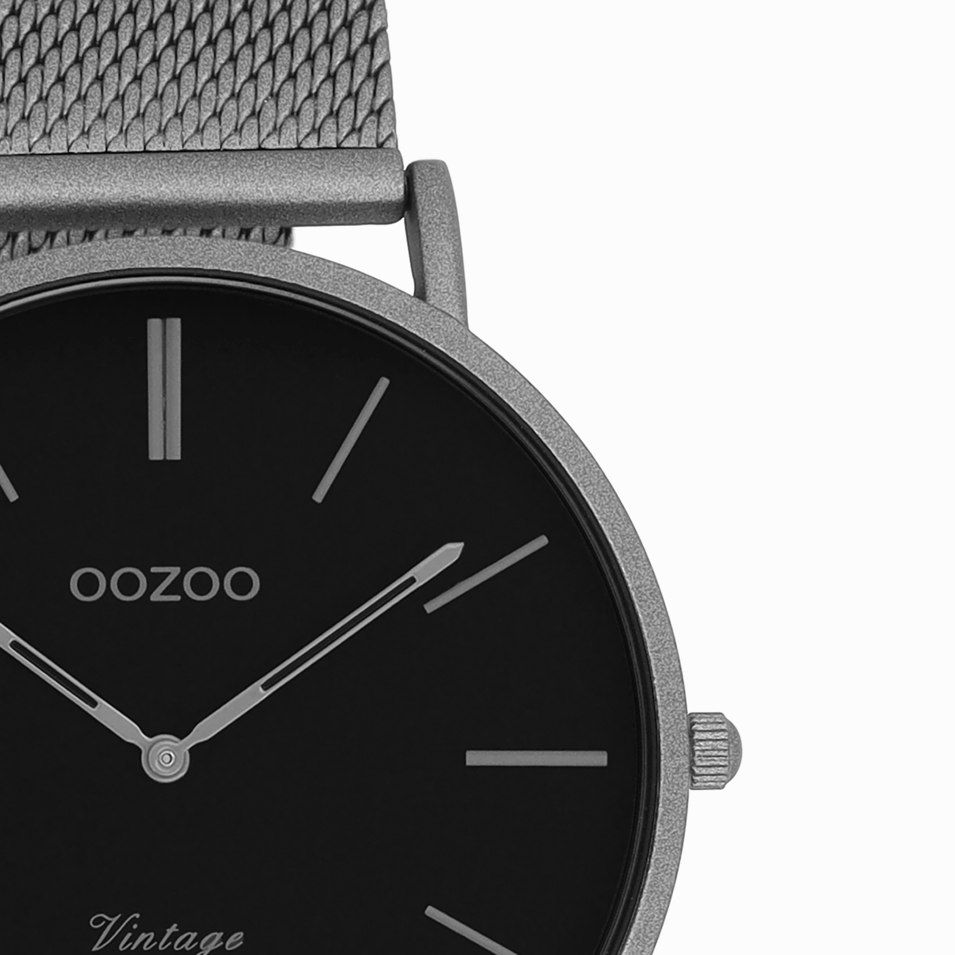 Titanium OOZOO watch with metal mesh bracelet - C9929
