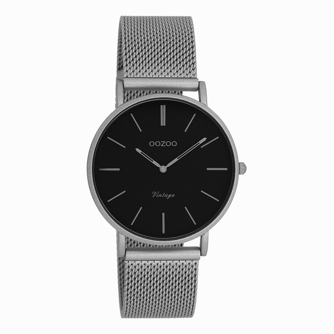Titanium OOZOO watch with metal mesh bracelet - C9930