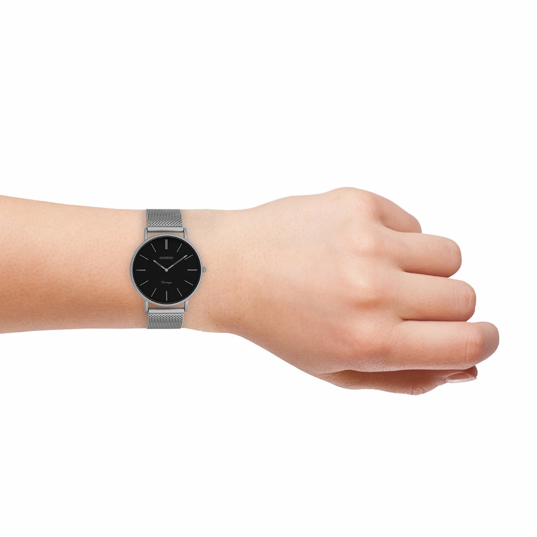 Titanium OOZOO watch with metal mesh bracelet - C9930
